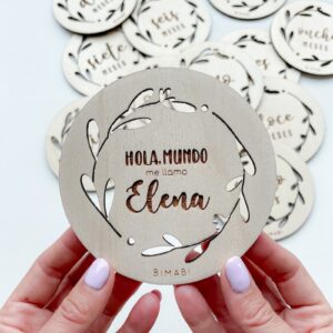 Pack cumple mes Botanic personalizado y fabricado en madera.